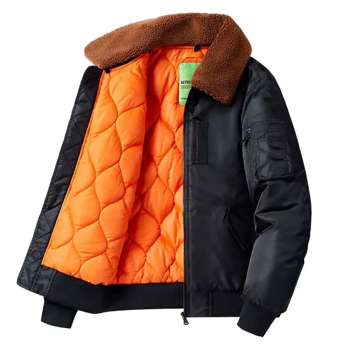 Parka épaisse vert armée d'hiver, veste militaire tactique avec col en fourrure amovible, manteau de