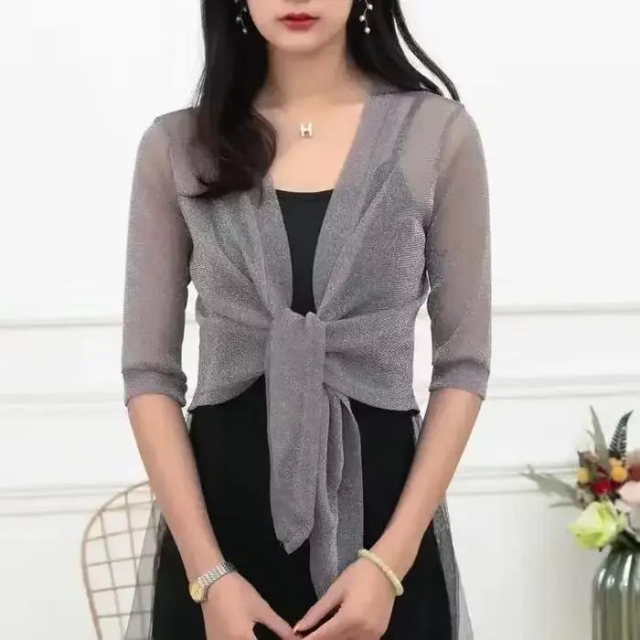 Veste de Mariage à Demi-Manches pour Femme, Cardigan, Cape pour Robe de Soirée, Manteau Supérieur