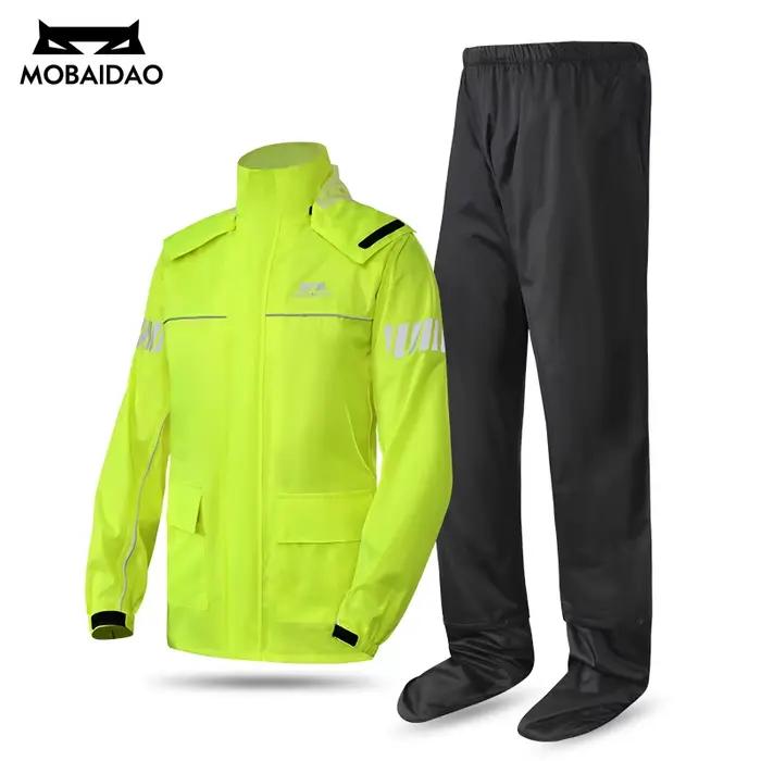 Combinaison de pluie pour moto, ensemble veste et pantalon imperméables pour l'équitation, le Campin