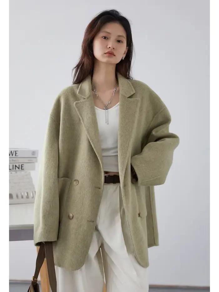 Manteaux en Laine Chic pour Femmes – Nouveauté Printemps-Automne 2026 – Vestes Amples et Chaudes Sty