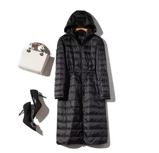 SEDUTMO-Doudoune Ultra Légère pour Femme, Manteau Long en Duvet de Canard, Sweat à Capuche Chaud, Sl