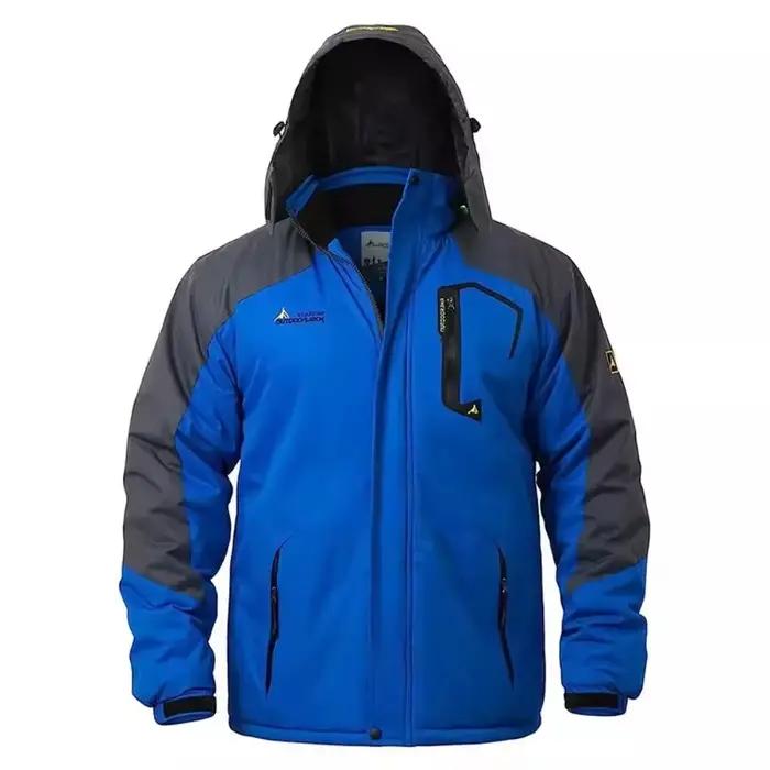 Parkas d'hiver pour hommes, veste d'extérieur en polaire épaisse, coupe-vent chaud et imperméable, v