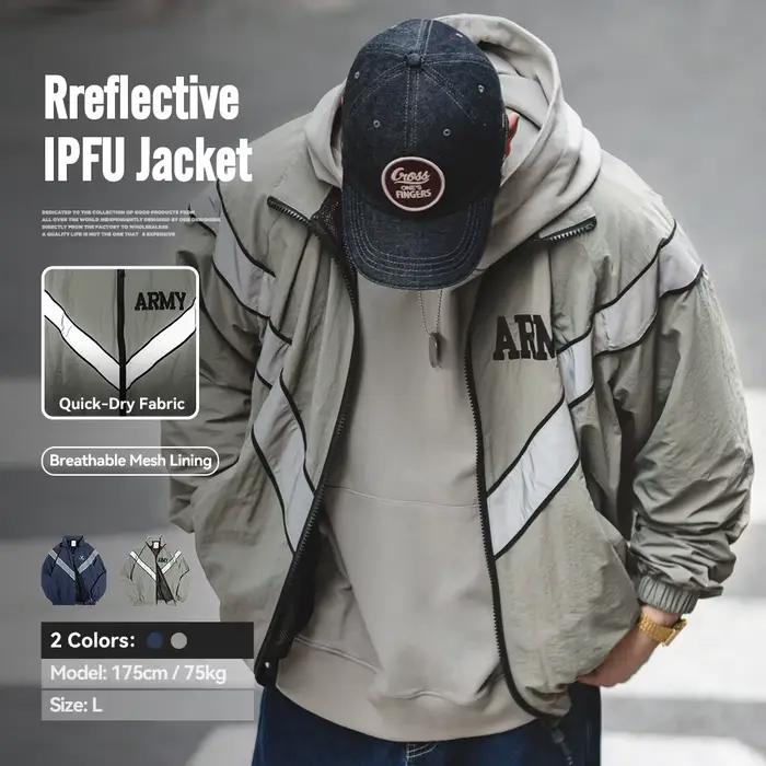 Maden-Blouson Bombardier Vintage pour Homme, Manteau d'Entraînement, Vibe, Coupe-Vent, à Capuche, à 