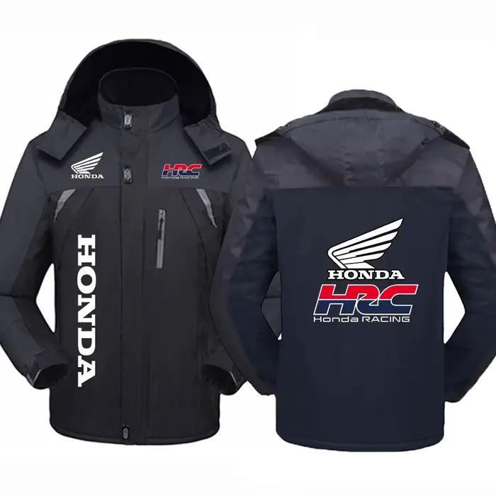 2025 manteau polyvalent à la mode automne et hiver épaissir coupe-vent sweats à capuche homme Honda 