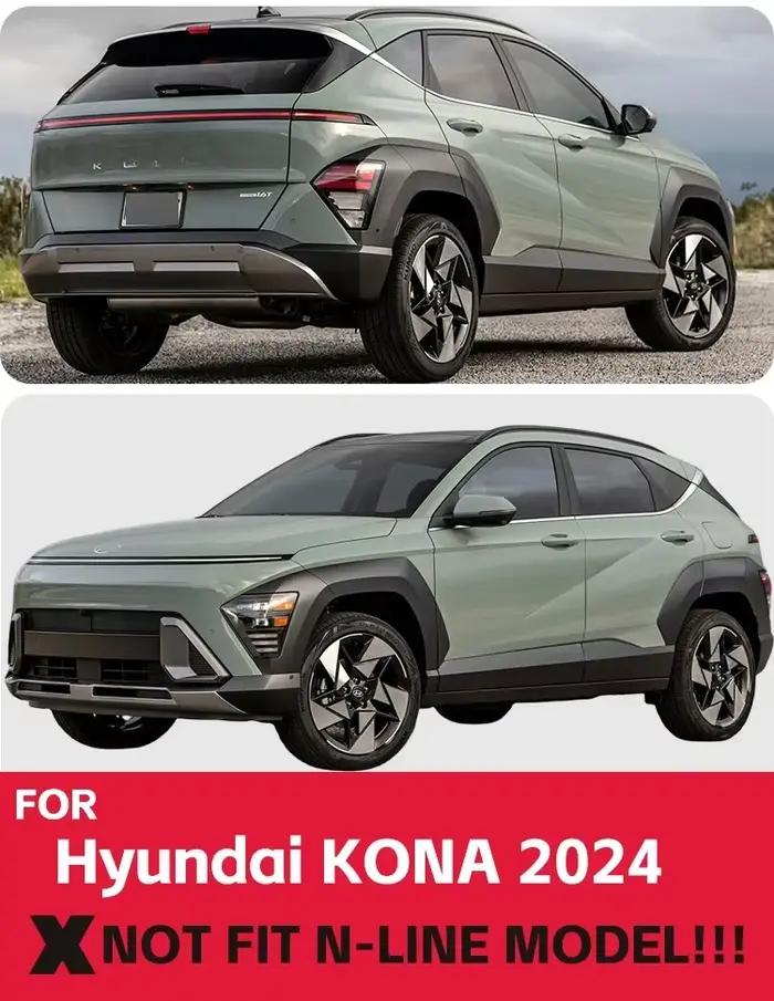 Bavettes Hybrides pour Hyundai KONA 2024 2025, Garde-Boue Avant et Arrière, Accessoires de Voiture, 