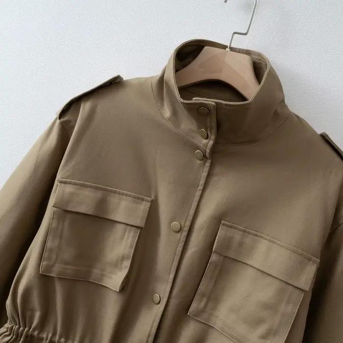 Veste décontractée pour femme 2026 à col montant – Manteau élégant