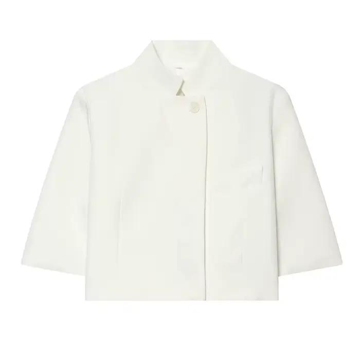 Blazer court blanc pour femme, veste d'été pour le bureau, blazer court à manches courtes pour femme