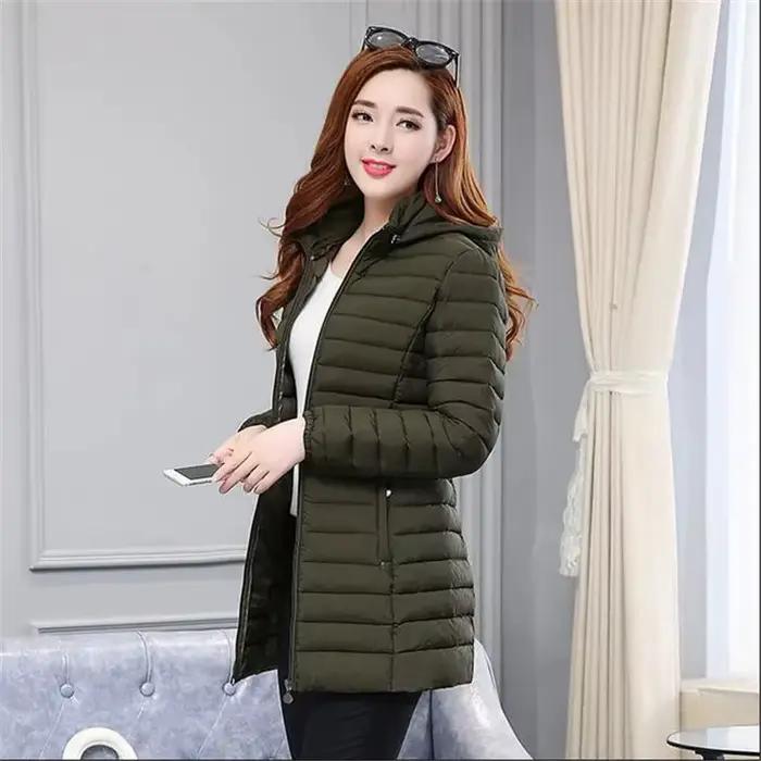 Femmes coton rembourré détachable veste à capuche 6XL hiver chaud manteau ample moyen long Parkas vê