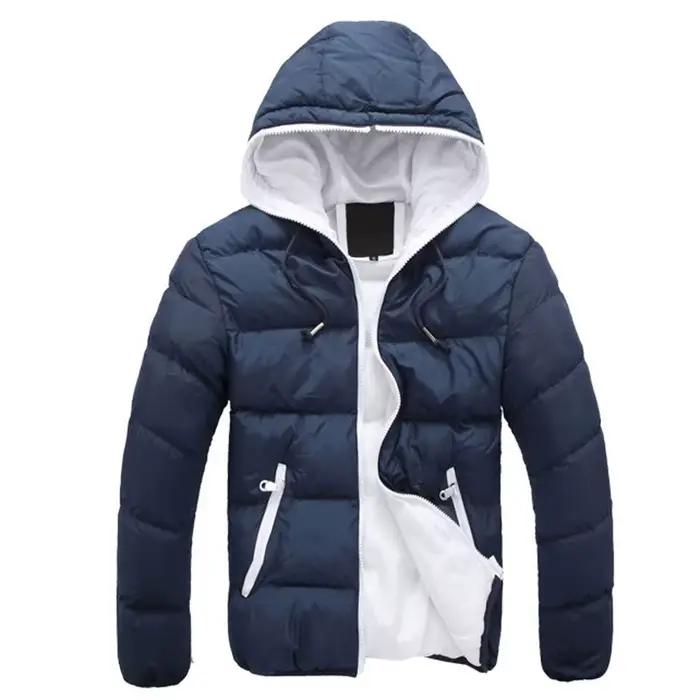 Veste Parka décontractée en coton pour hommes, manteau d'automne et d'hiver, veste fine à capuche re