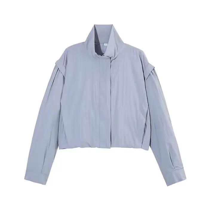 Manteaux Courts Femme Printemps 2026 NOUVEAUTÉ – Manteaux à Col Montant et Manches Longues pour Femm
