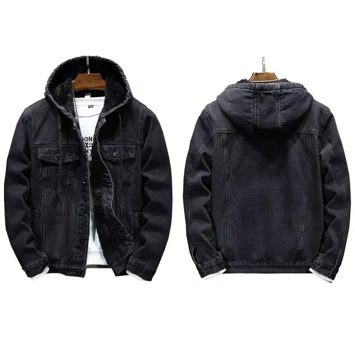 Vestes d'hiver plus épaisses pour hommes, plus chaudes, en Denim, en laine d'agneau, rembourrée, Imi
