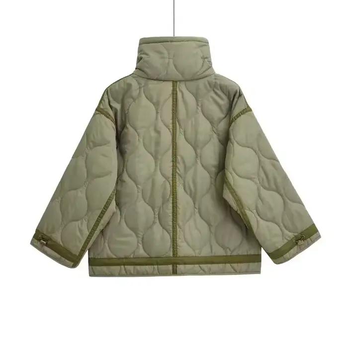 Parka rétro avec fermeture éclair pour femme, manteaux chauds de luxe de haute qualité, manteau et v