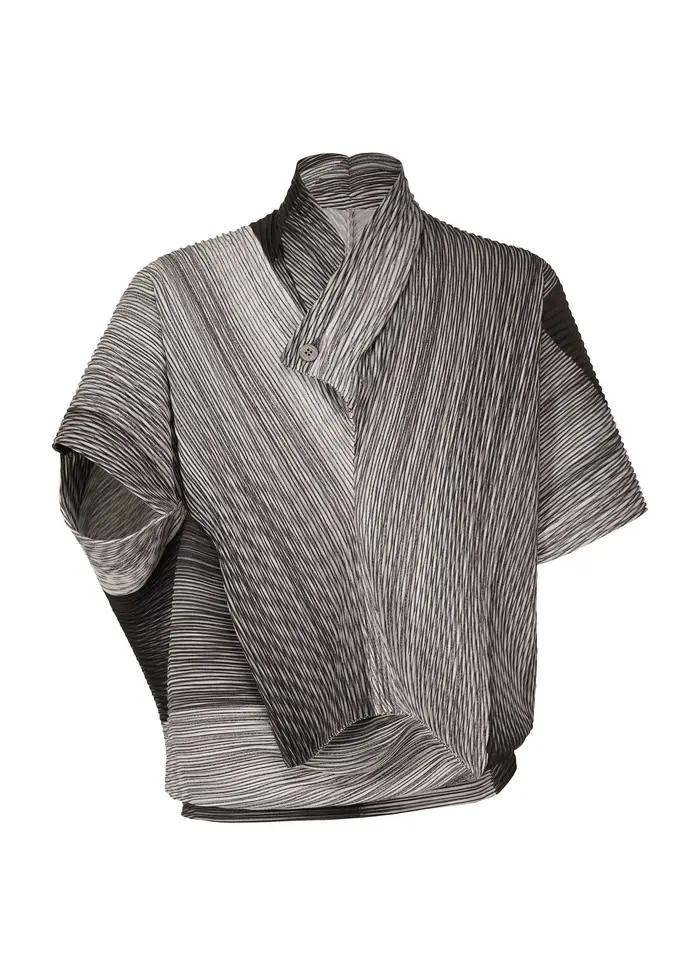 YUDX Miyake – veste plissée pour hommes, couleur unie, haut irrégulier, manches courtes, Design à un