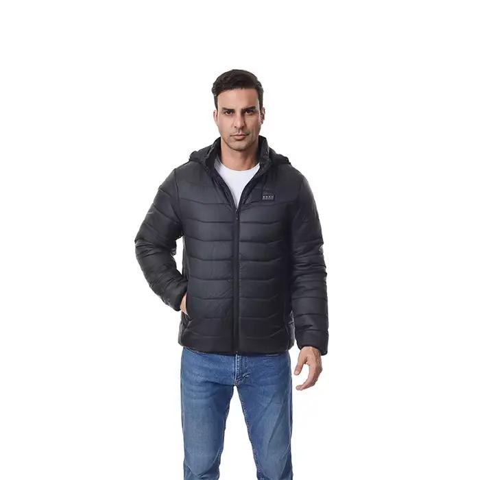 Veste chauffante pour hommes à quatre zones 27 zones Manteau chauffant à capuche chaud pour l'extéri