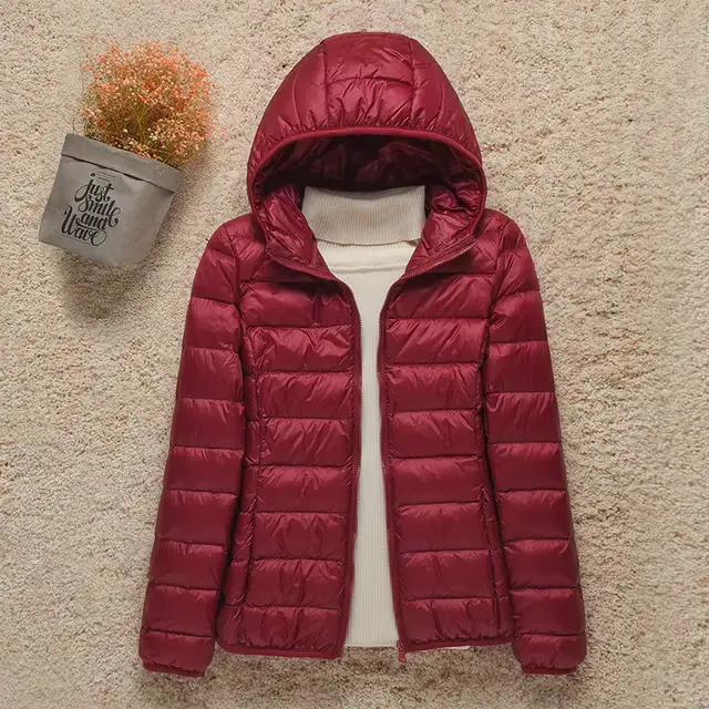 Doudoune fine en duvet de canard blanc pour femme, vestes ultralégères, vêtements d'extérieur portab