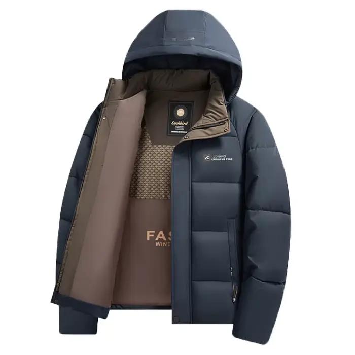Parka d'hiver épaisse pour homme, manteau décontracté, coupe cintrée, imperméable, chaud, couleur un