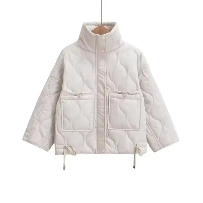Parka rétro avec fermeture éclair pour femme, manteaux chauds de luxe de haute qualité, manteau et v
