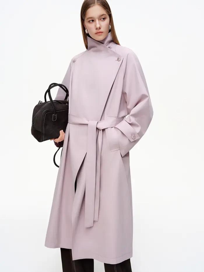 DUSHU – Trench-Coat de Style britannique pour femmes, coupe cintrée, mi-long, vêtements d'extérieur,