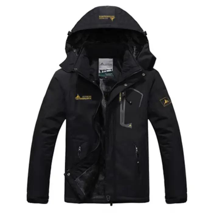 Parka coupe-vent pour hommes, manteaux de fourrure coupe-vent épais et chauds, style militaire à cap