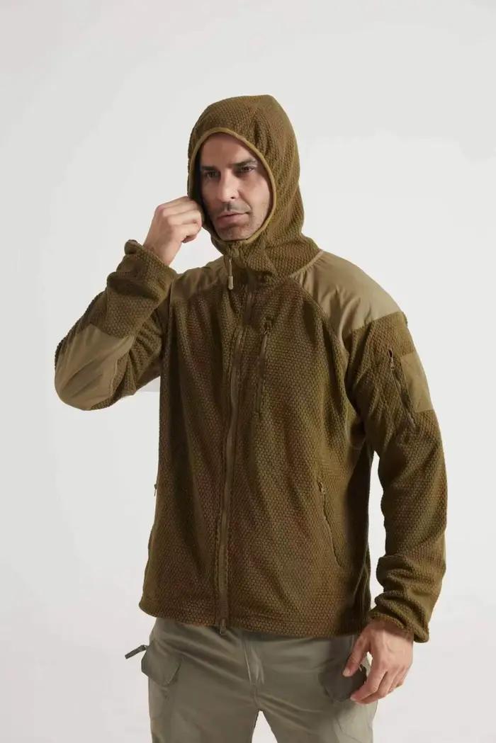 Veste tactique militaire d'extérieur COOLSBER, manteau polaire à capuche, pour la chasse, le camping