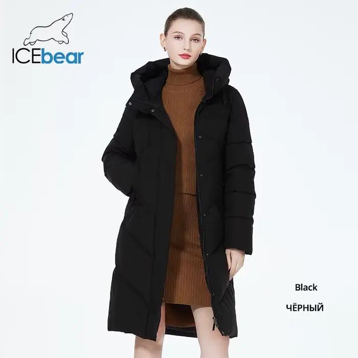 ICEbear-Manteau matelassé en coton pour femme, veste chaude et décontractée, parka à capuche, nouvel