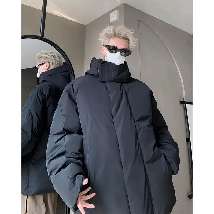 Manteau de Neige Rembourré en Coton pour Homme, Parka d'Hiver Surdimensionnée, Confortable et Solide