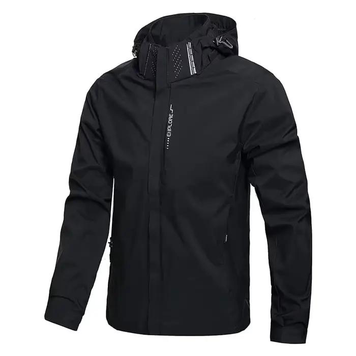 Veste de trekking imperméable pour homme, veste légère pour l'extérieur, imperméable à capuche, vest