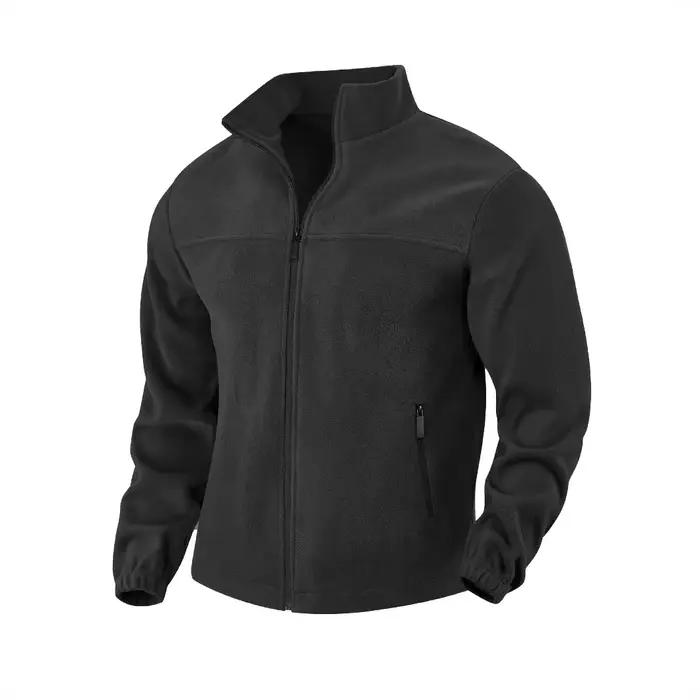 Américain européen nouvelle mode hommes polaire décontracté à la mode couleur unie col montant ferme