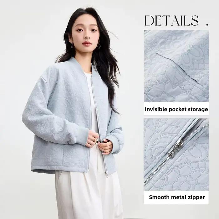 Veste de baseball femme SENTUBILA Automne Hiver 2026 Nouvelle Collection – Manteau décontracté avec 