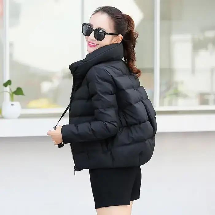 Rouge matelassé rembourré duvet de canard court femme manteau épais rembourrage vestes pour femmes n