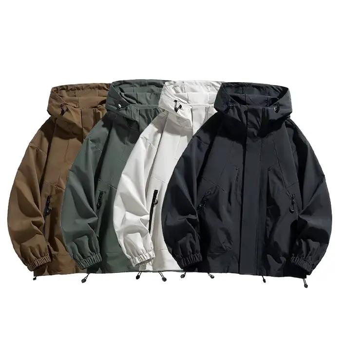 Hommes veste à capuche coupe-vent Trench manteaux surdimensionné 6XL 7XL 8XL grande taille imperméab