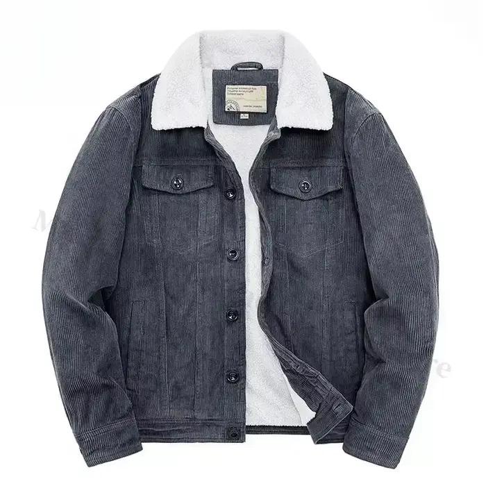 Harajuku homme coton vestes rembourré chaud ample Parka manteau velours côtelé veste courte homme so