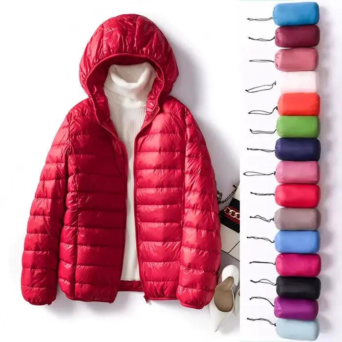 Veste chaude ultra légère pour femme, manteau court en duvet, mince, compressible, surdimensionné, n