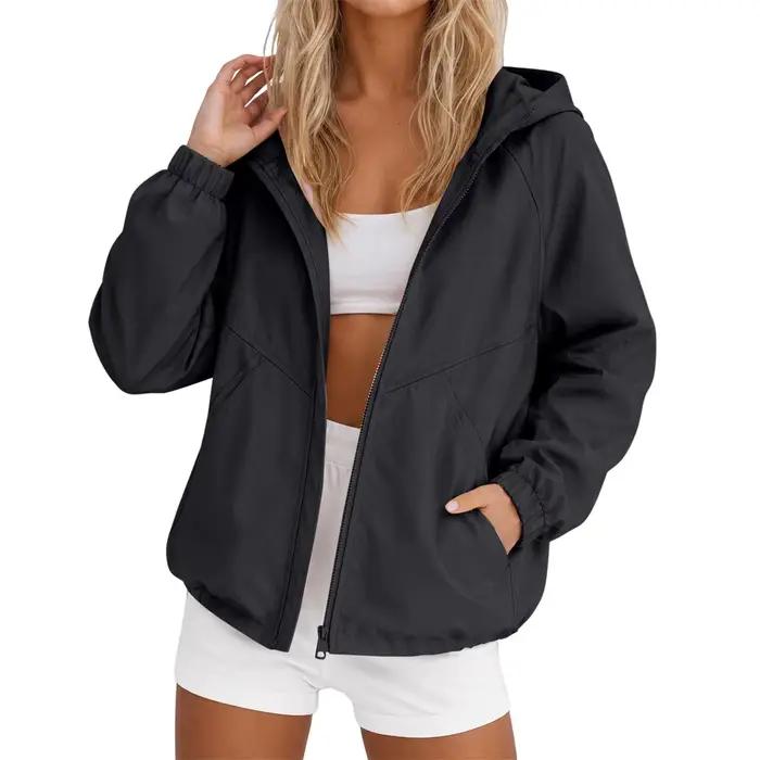 Vêtements de pluie pour femmes, veste coupe-vent pour femme, vêtements féminins élégants, gilet pour