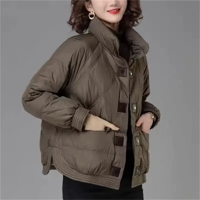 Doudoune courte en duvet de canard blanc pour femme, petit Stmobile, design tendance, sensation de n