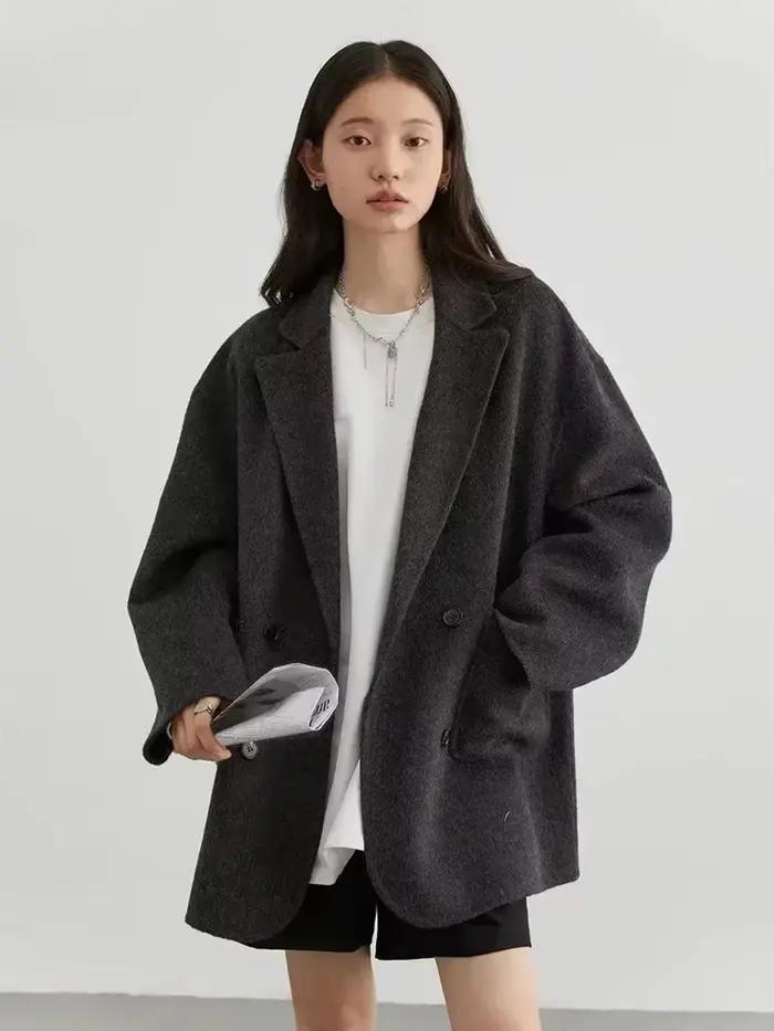 Manteaux en Laine Chic pour Femmes – Nouveauté Printemps-Automne 2026 – Vestes Amples et Chaudes Sty