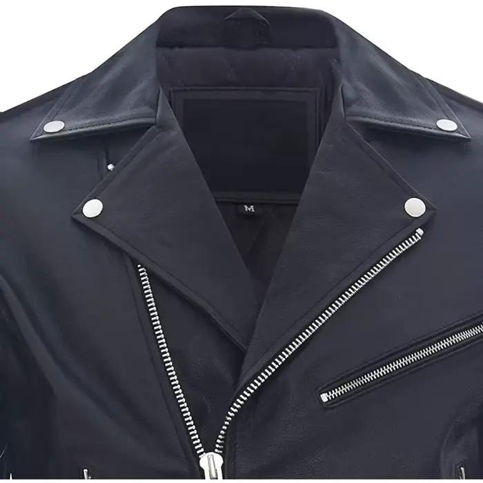 Veste en cuir pour hommes, veste de motard Vintage d'hiver en imitation peau d'agneau, veste d'équit