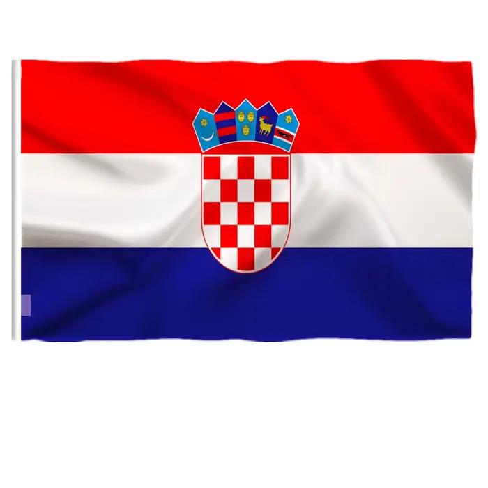 Drapeau de la République de Croatie, drapeau de l'UE, bannière européenne, nouvelle décoration mural