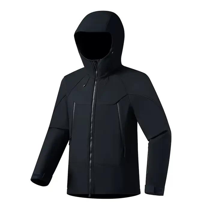 JNLN hommes femmes imperméable à coque souple veste coupe-vent chaud polaire manteau de pluie unisex