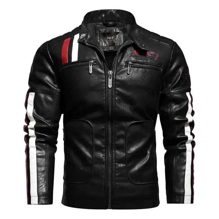 vestes hommes manteaux en cuir blouson cuir homme Vintage Moto Veste Hommes Mode Nouveau Biker Veste