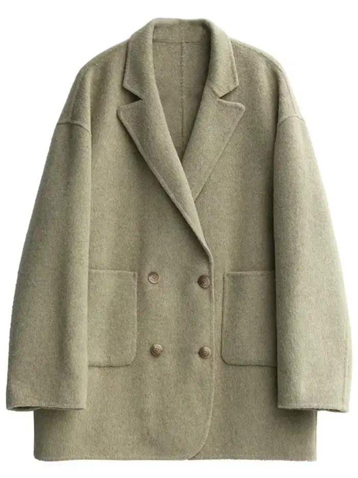 Manteaux en Laine Chic pour Femmes – Nouveauté Printemps-Automne 2026 – Vestes Amples et Chaudes Sty