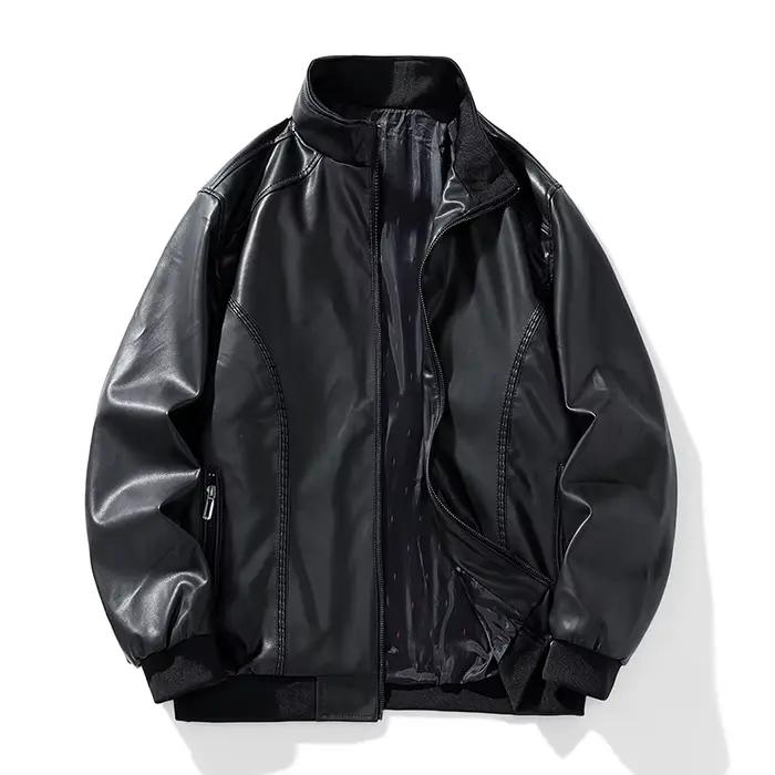 Veste en cuir hommes manteaux coupe-vent surdimensionné 6XL 7XL 8XL grande taille automne moto voyag