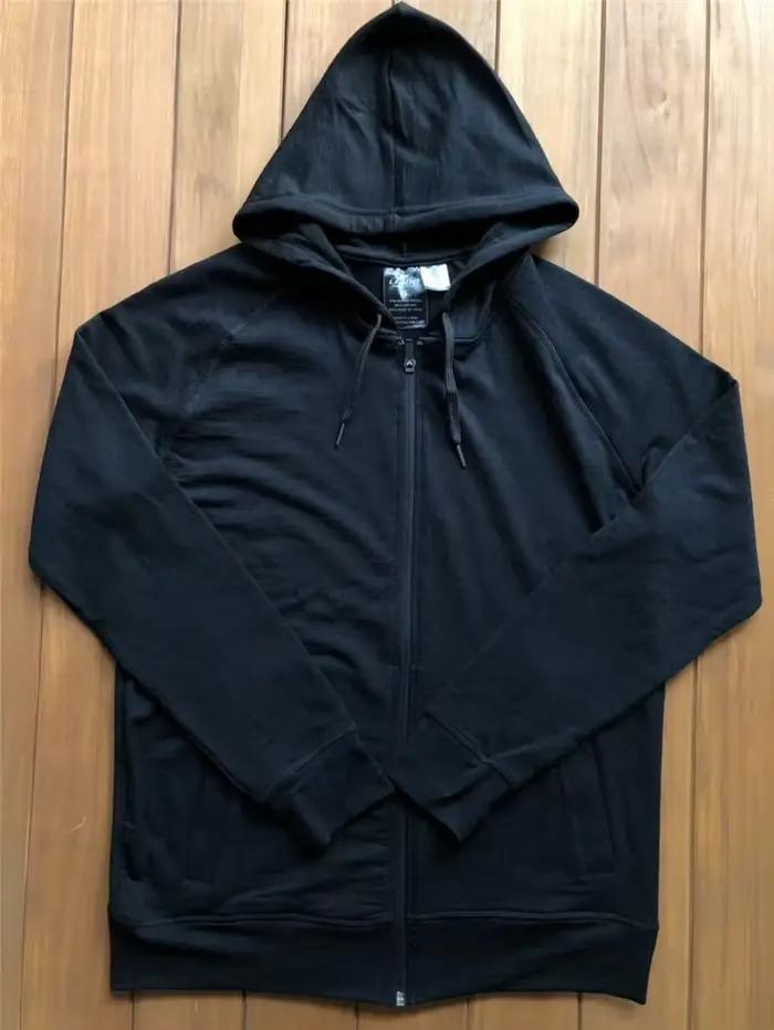 Veste à capuche en laine mérinos 250 GSM pour homme et femme, veste thermique à manches longues de p