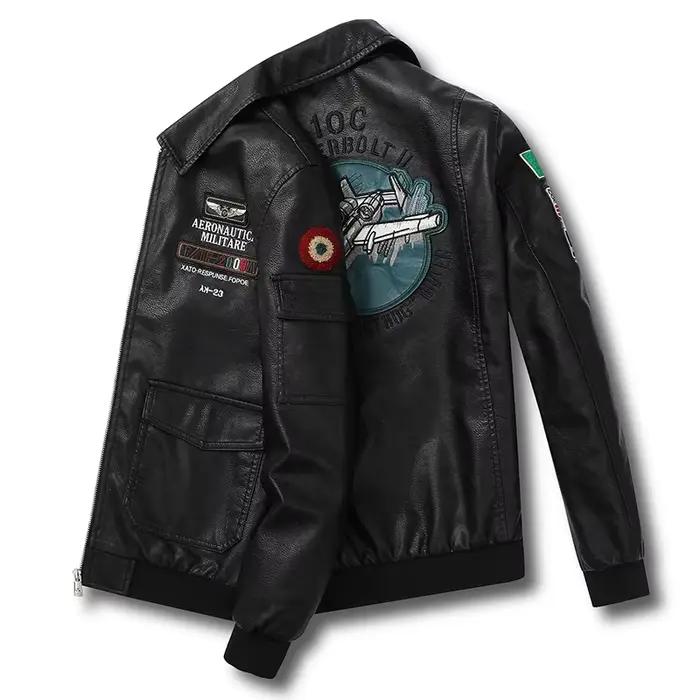 Homme loisirs mode Locomotive manteaux nouveau cuir vêtements veste printemps automne coupe-vent sim