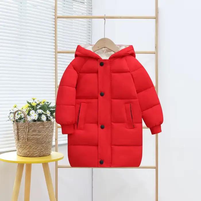 2025 Veste pour enfants pour garçons et filles Veste mi-longue en coton épais pour bébé Veste en cot