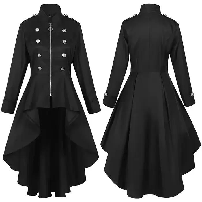 Trench-coat Vintage pour femmes, ourlet irrégulier, rétro décontracté, Double boutonnage, fermeture 