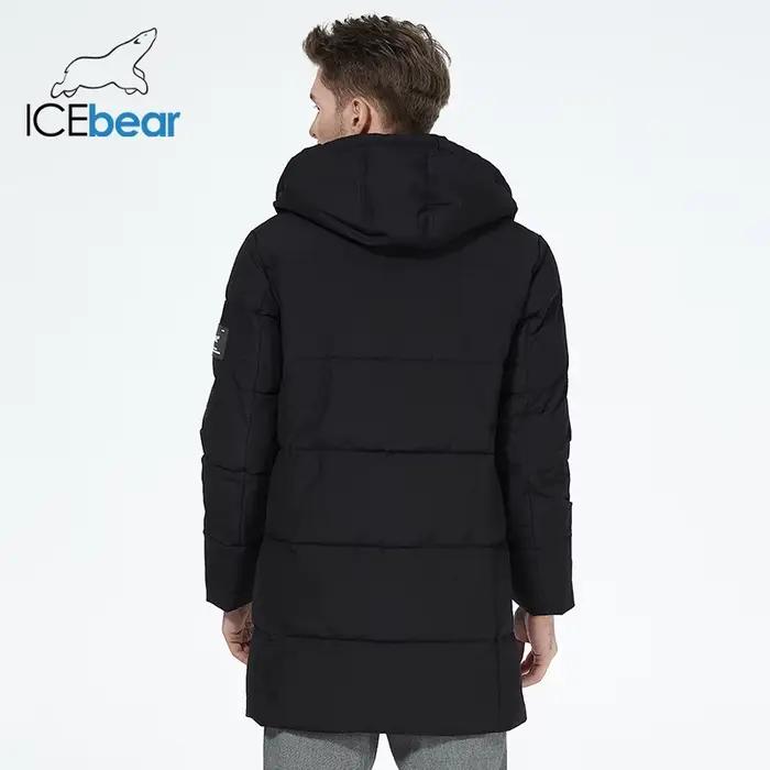 ICEbear 2023 vestes d'hiver pour hommes manteau en coton décontracté mi-long parka bouffante MWD3061
