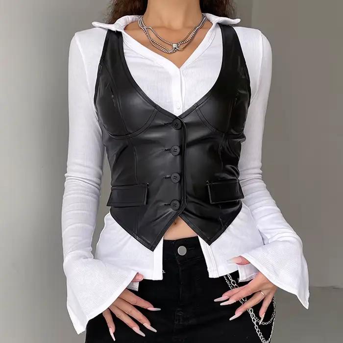 Gilet de style punk vintage des années 90 et 00, haut précieux, esthétique Y2K, Fairycore Grunge, bo