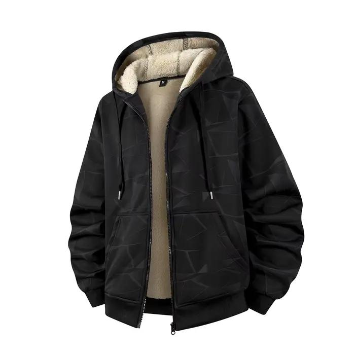Veste homme Mohair grande taille avec isolation et épaississement ajoutés pour l'hiver, avec un styl