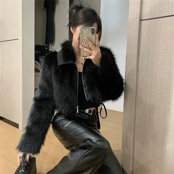 Nouveau manteau de fourrure manteau de fourrure femme tendance femme automne et hiver nouvelle mode 
